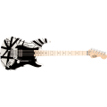 EVH Striped Series White with Black Stripes Eddie Van Halen