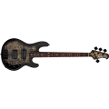 Sterling by Music Man Ray34 HH Poplar Burl Trans Black Satin