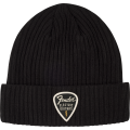 Fender Pick Patch Ribbed Beanie Black