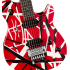 EVH Wolfgang Special Ebony Red with Black and White Stripes